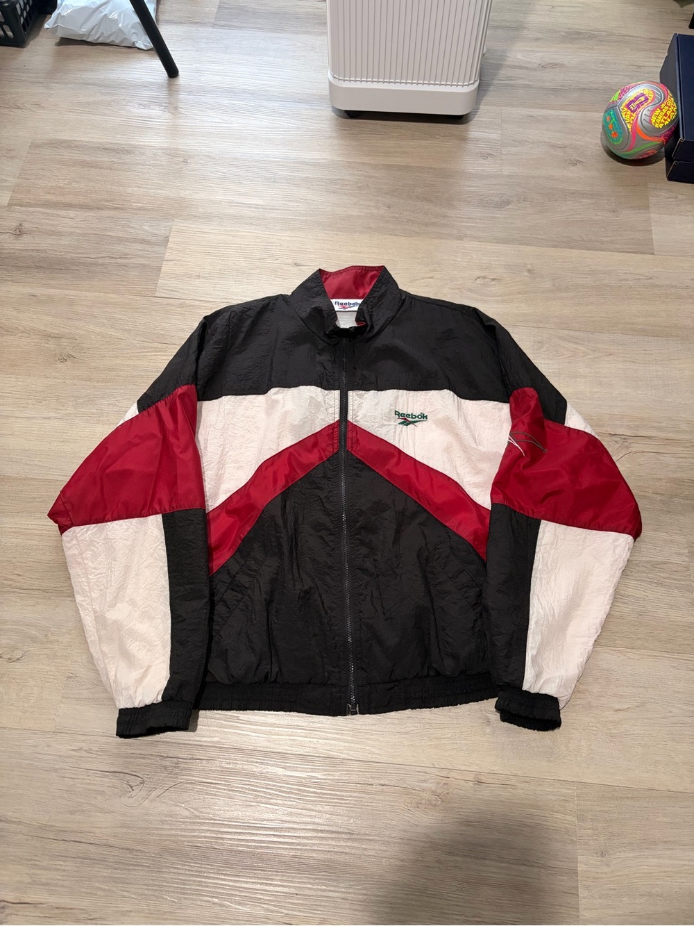 90s Red Reebok wind breaker